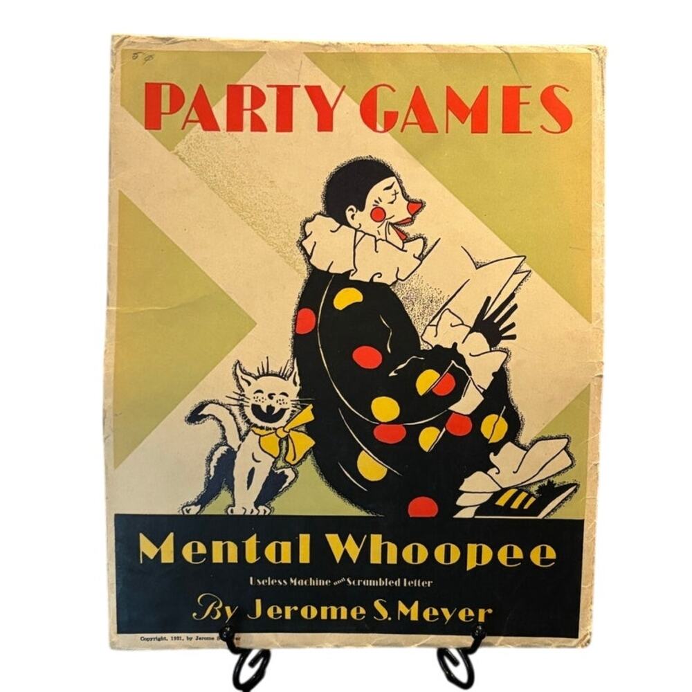 RARE Vintage 1931 Game Puzzle, Mental Whoopee Party Games